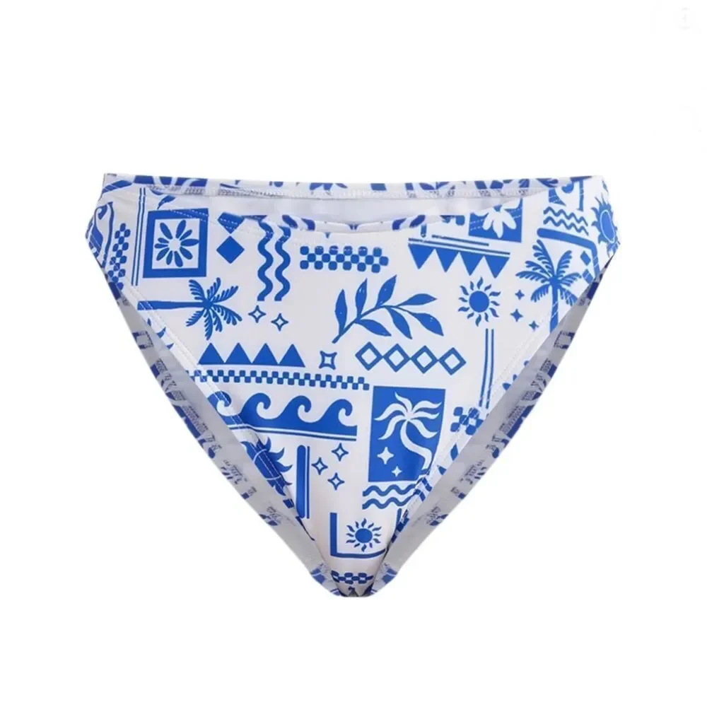 High Leg Mid Rise Cheeky Bikini Bottom Swim Size XXL